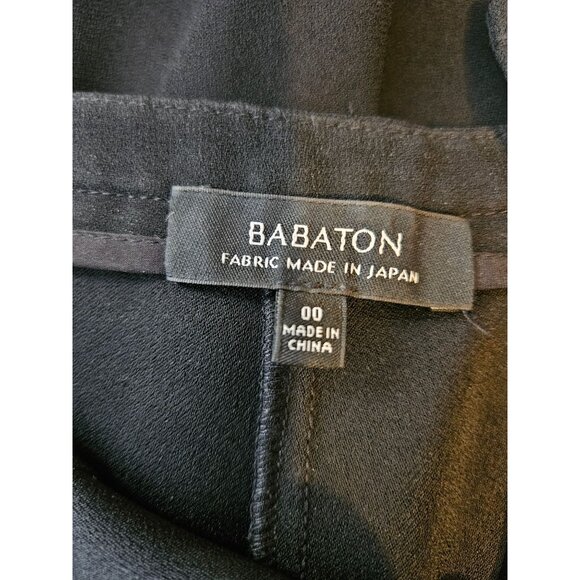 Aritzia Babaton Women's Wide Leg Pleated Black Culottes/Gaucho Pant Size 00 - Picture 5 of 7